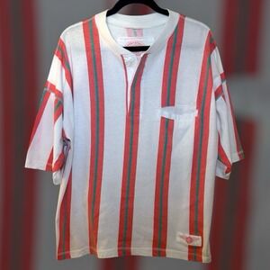 Vintage Claybrooke International Men's Stripe Henley T Shirt  XL
